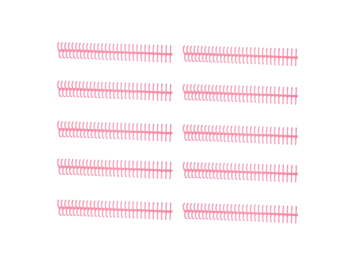 10 Espirais de Encadernação S/MARCA 16mm 30 Furos Capacidade 130 Folhas Pente Rosa Kit