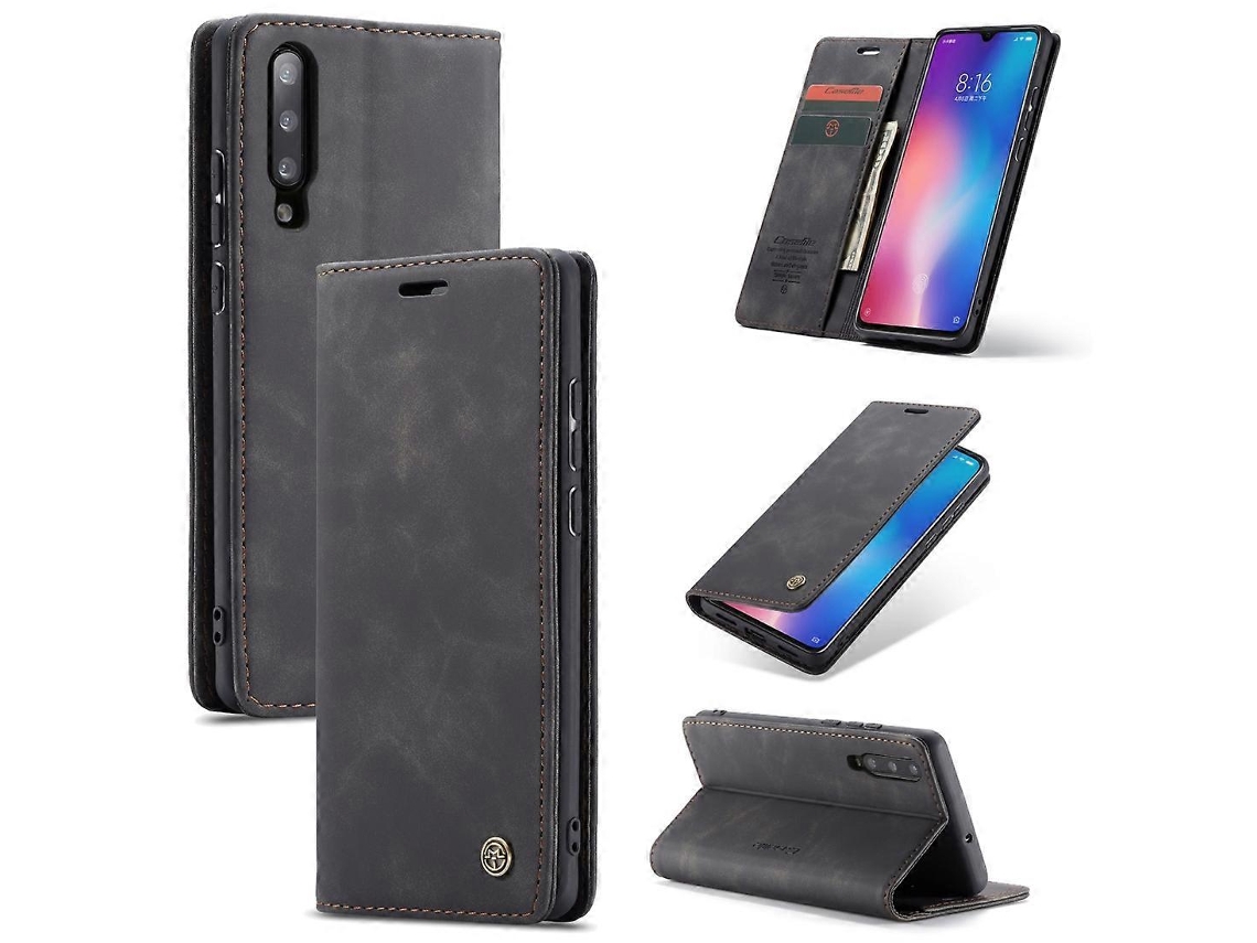 Caseme-013 Capa Multifuncional Retrô Fosca Horizontal Em Couro Com Compartimento Para Cartões, Suporte E Carteira Para Xiaomi Mi 9 (marrom)