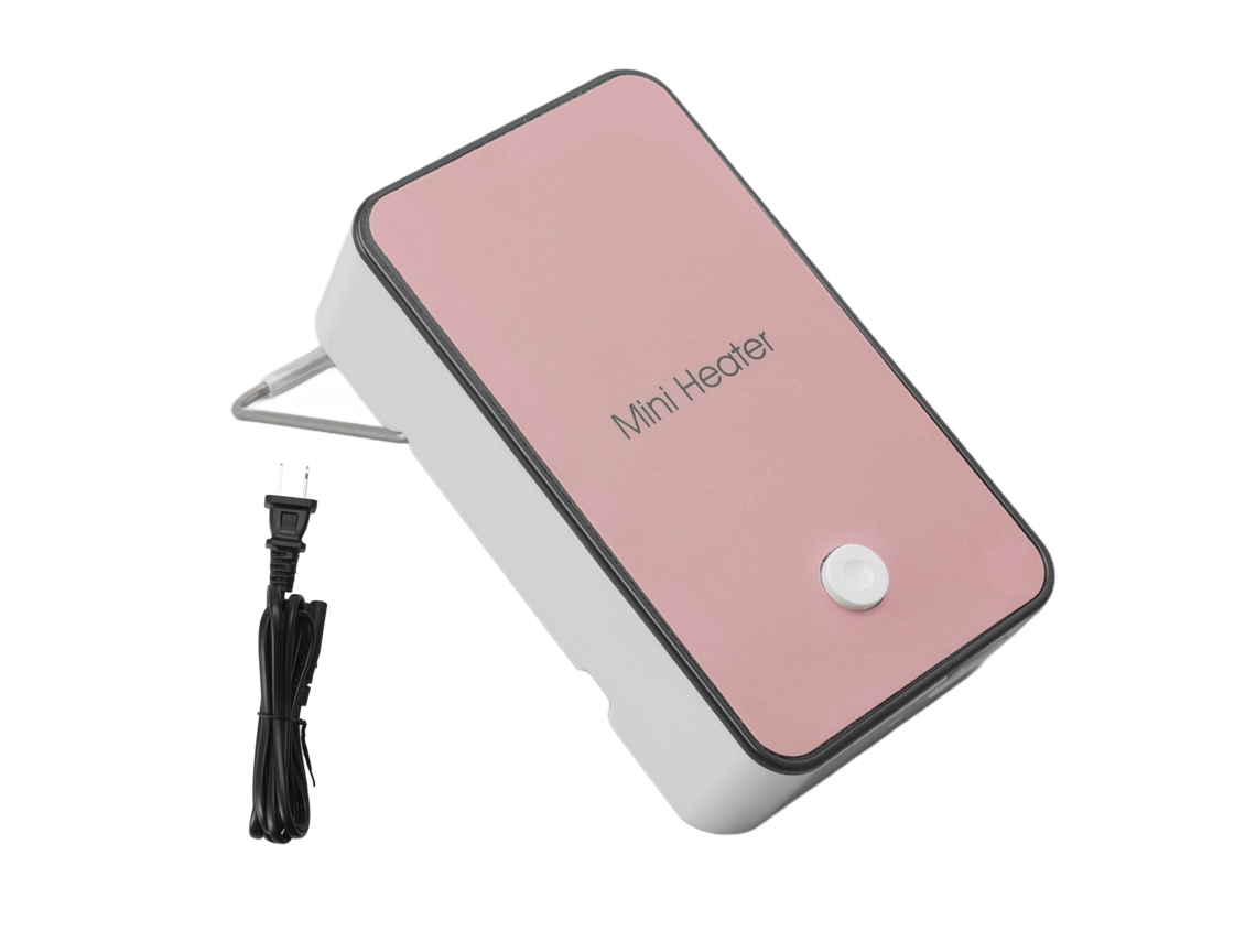 Aquecedor Mini de Mesa Rápido com Suporte Giratório Rosa S/MARCA