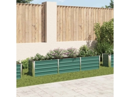 Vidaxl Canteiro Elevado De Jardim Aço Galvanizado 240x40x45 Cm Verde