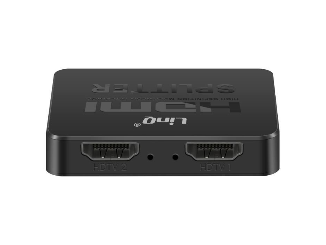 Duplicador Hdmi Linq 4k Ultra Hd 2 Monitores Simultâneos Preto Compacto Brilvibera