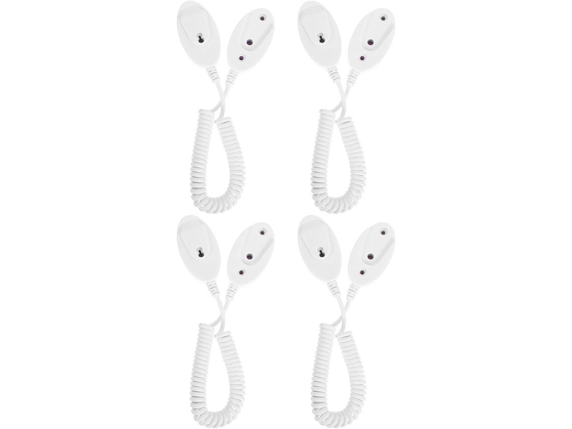Gancho Ganazono, Material Abs E Pu, Pacote Com 4 Peças, Fácil De Usar Cordão Controle Remoto, Anti Perda, Branco