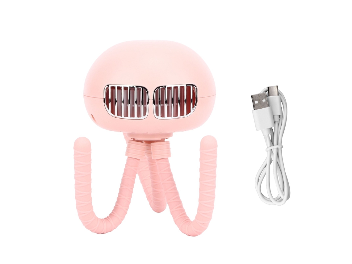 Vantilador Portátil 4000mah Usb Silencioso para Carrinho Rosa