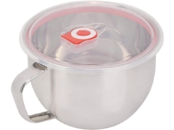 Tigela Com Tampa, Em Aço Inoxidável, 1300 Ml, Com Alça, Com Trava De Segurança, Para Organização Doméstica Na Cozinha E Bancada