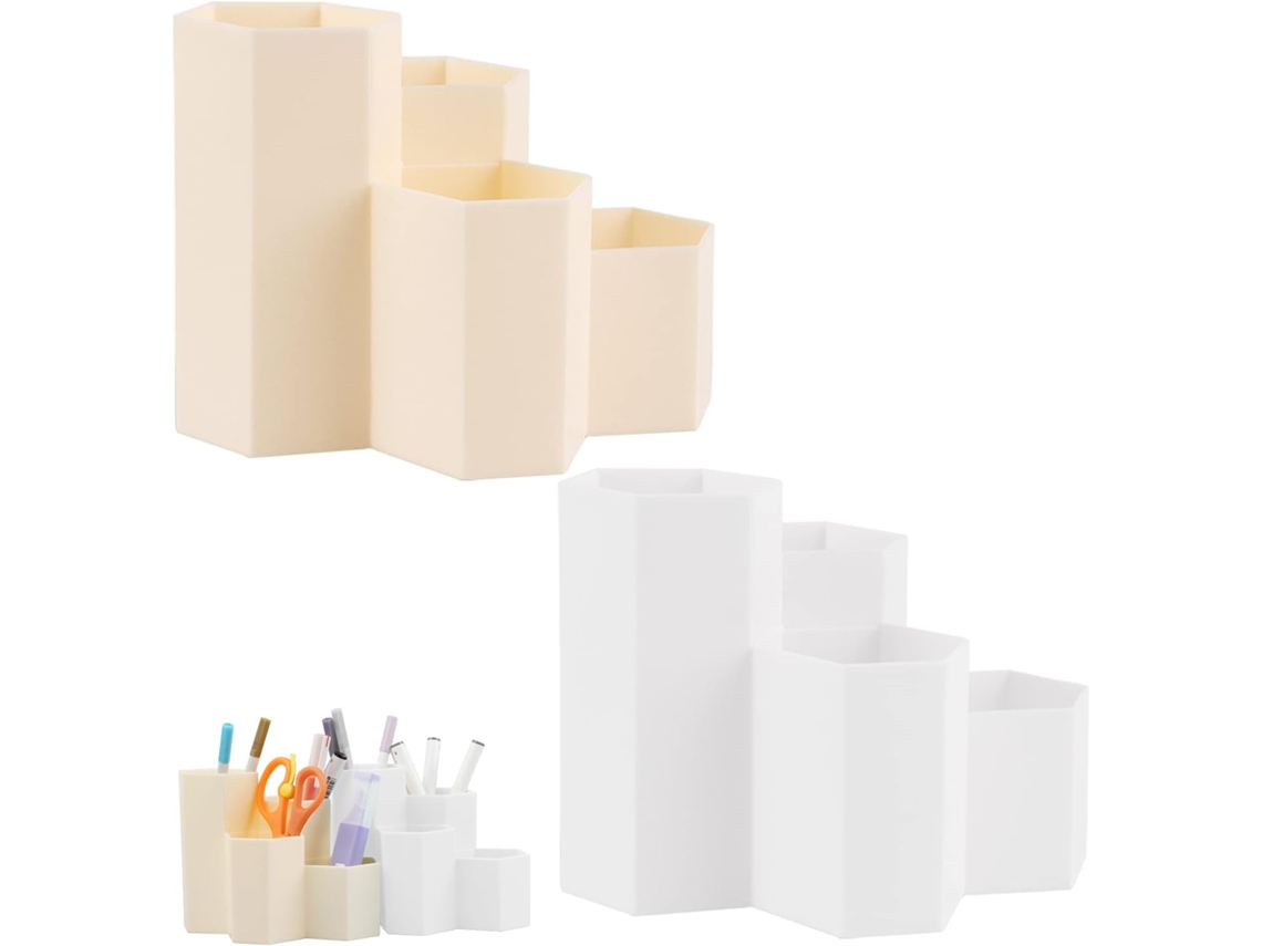 VYLARA Porta Canetas Hexagonal, Design Moderno E Elegante, Multifuncional, Para Armazenamento De Pincéis E Lápis, Para Casa, Escritório E Escola