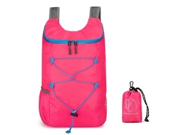 Mochila Dobrável Portátil, Grande, Leve, Compacta E Impermeável Para Viagens, Camping, Caminhadas E Compras Ao Ar Livre. Rosa Choque.