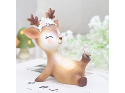 Estatueta de Rena e Alce Decorativa, Enfeite de Natal BRILVIBERA