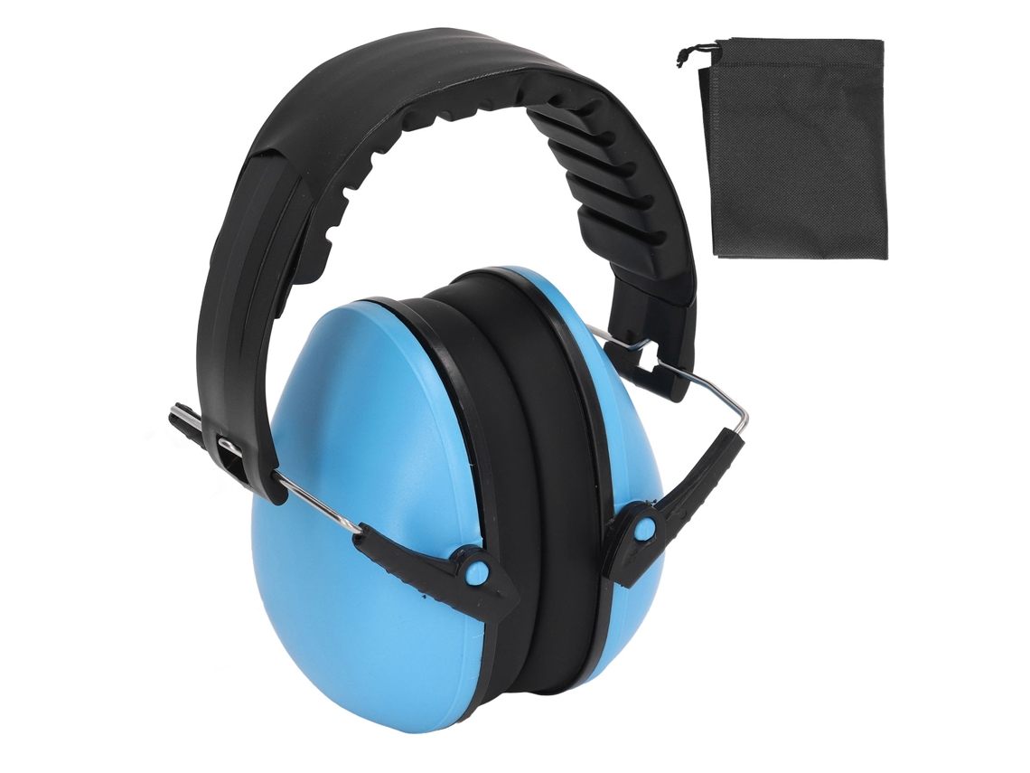 Protetor Auricular Earmuff Nrr 21db Redução De Ruído Para Trabalho Tiro Azul