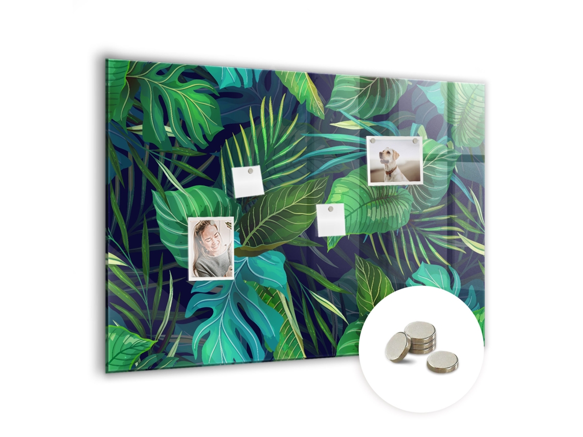 Quadro Magnético Folhas Exóticas Para A Cozinha Espelharte (100x70 Cm)