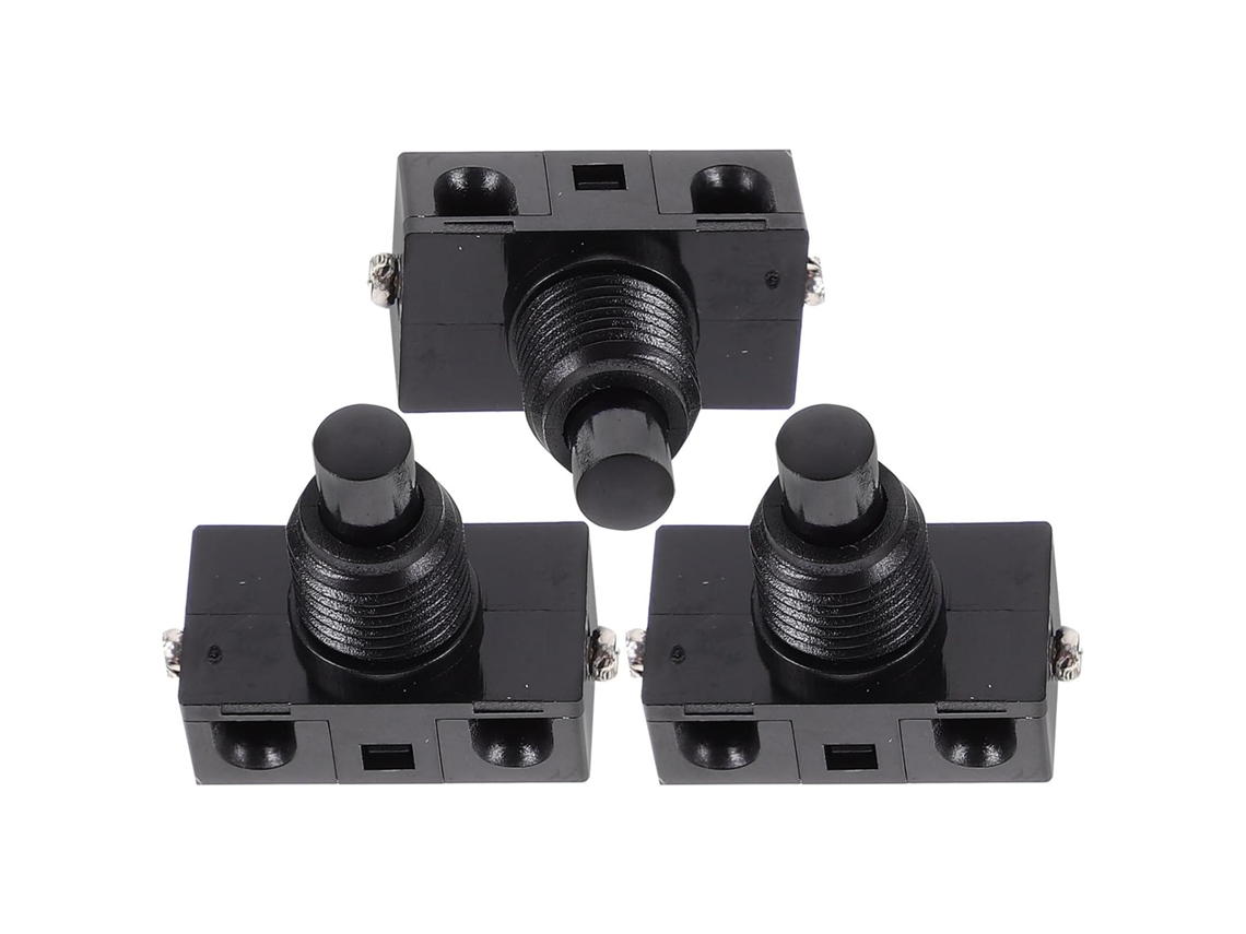 Interruptor De Botão Único, Conjunto De 3 Peças, Em Abs E Cobre.