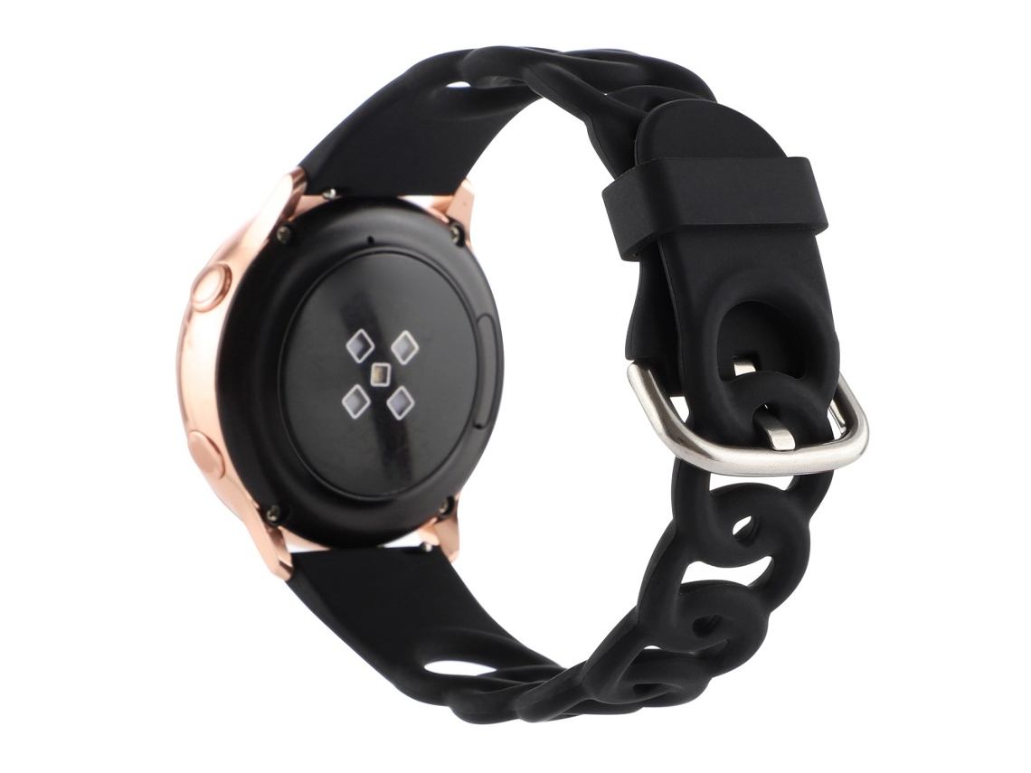 Bracelete Silicone 20Mm Rosquinha Oca para Huami Amazfit Gts4 Mini/Gts3/Gts 2E/Gts 2 Preto
