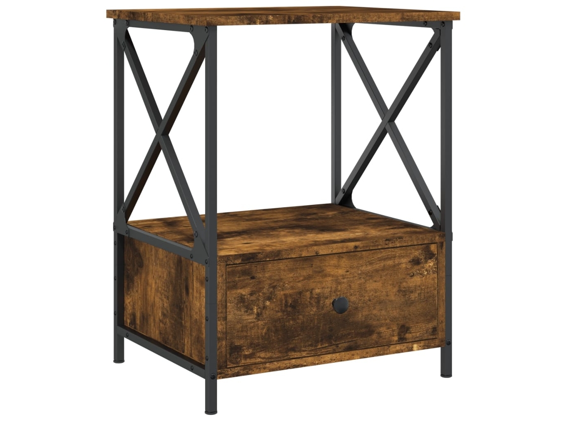 Bedside Table, Bedside Tables Vidaxl Marrom Madeira Processada (n/a)