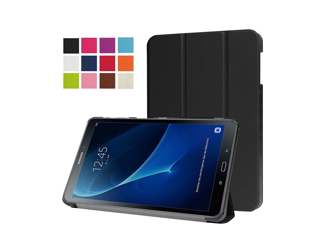 Capa Couro para Samsung Galaxy Tab A 10.1 2016, Preta