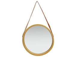 Espelho de Parede com Alça 50 Cm Dourado HARLANV1