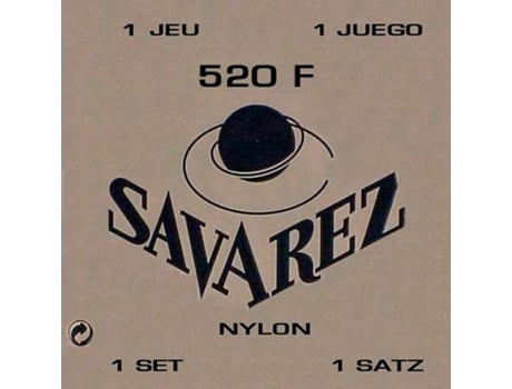Savarez Conjunto de Cordas Classic Rouge Nylon Retificado Baixos Tradicionais