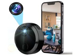 Bestvite Mini Câmera Espiã Oculta HD 1080P, Mini Câmera Portátil Sem Fio com Visão Noturna e Detecção de Movimento (Preta)