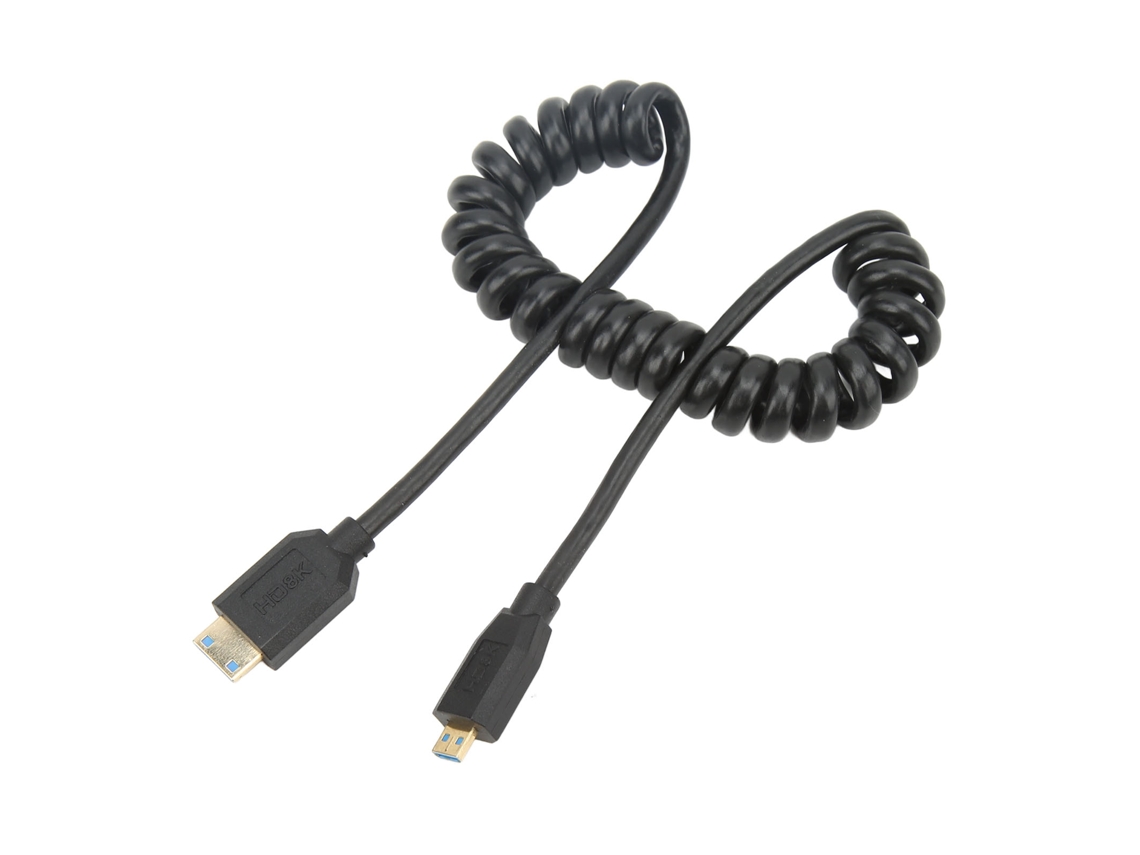 2026 cabo Enrolado Interface Multimídia Hd 2.1v 8k 60hz Macho para Macho Mini/micro Saída Hd