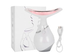 Massageador Elétrico De Pescoço Anti-rugas Para Lifting E Beleza Da Pele Com Vibração Micro E Luz Térmica De 45℃