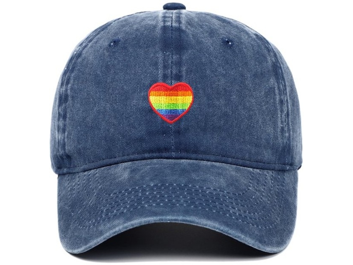 Chapéu - Efeito Jeans - Cor Arco-íris - Unissex - Suporte Lgbtqia2s - Conforto De Criação - Suporte Ao Pescoço