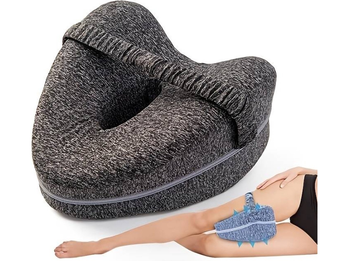 Lurelia Almofada, Espuma Viscoelástica, Ergonómico, Ortopédico, Capa Lavável, Para Dormir De Lado, Cinza Escuro / Cinza Claro