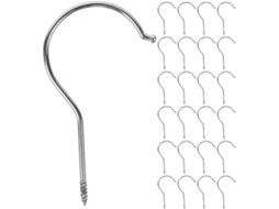 Conjunto De 50 Peças De Ganchos De Ferro Prateados Resistentes Para Pendurar Roupas.