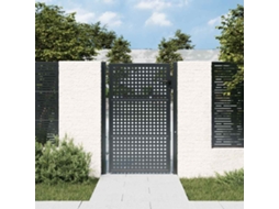 Vidaxl Portão De Jardim Em Aço Antracite 100x125 Cm