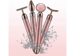 Masajeador Facial de Pulso Único 4 em 1, com Rodillo Jade Elétrico Cuarzo Rosa, Compatível Co Mpatível Cabeza, Mejill GOKOCO