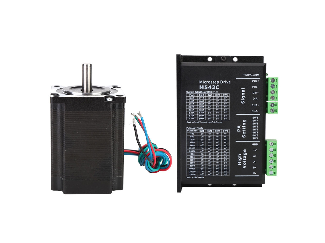 Kit Motor e Driver Passo a Passo M542c 57hs21a