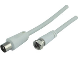 Cabo de Antena SCHWAIGER (Coaxial - 3 m - Branco)