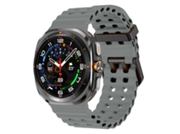 Pulseira Marine Para Samsung Galaxy Watch Ultra 2/1 47mm (2026/2025/2024), Silicone, Desportiva Cinza Hexinyigjly