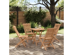 Vidaxl Conjunto De Jardim 3 Unid. Castanho Madeira De Teca Maciça