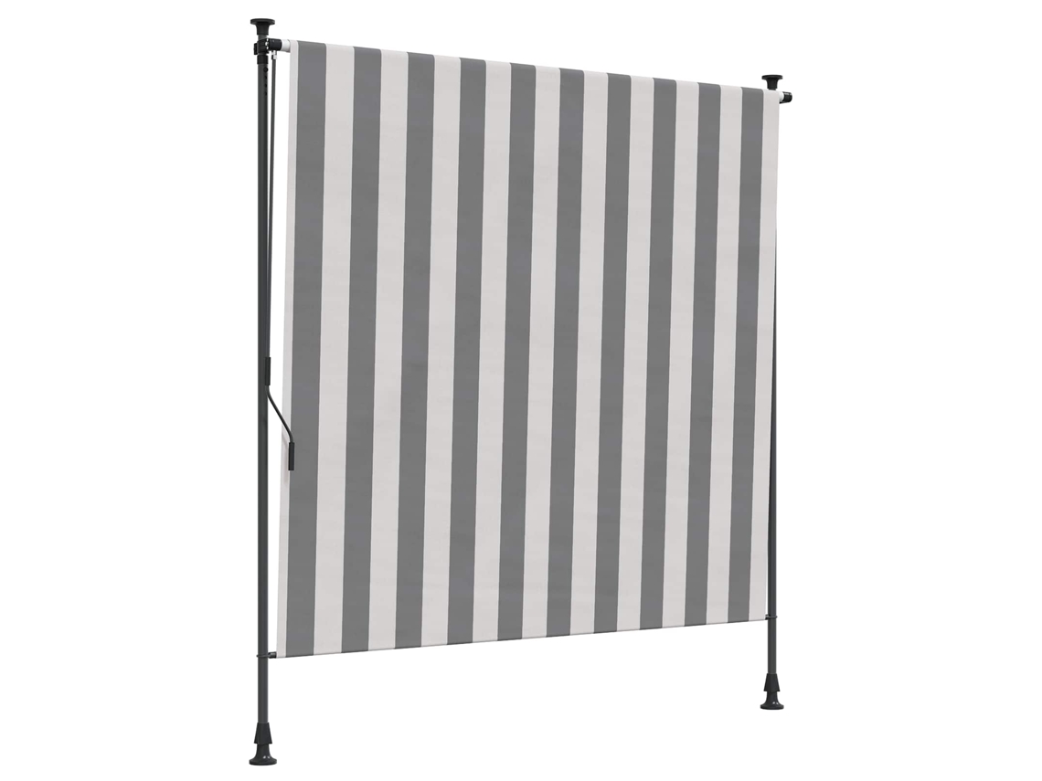 Vidaxl Cortina Rolô Exterior Antracite E Branco 150 X 270 Cm