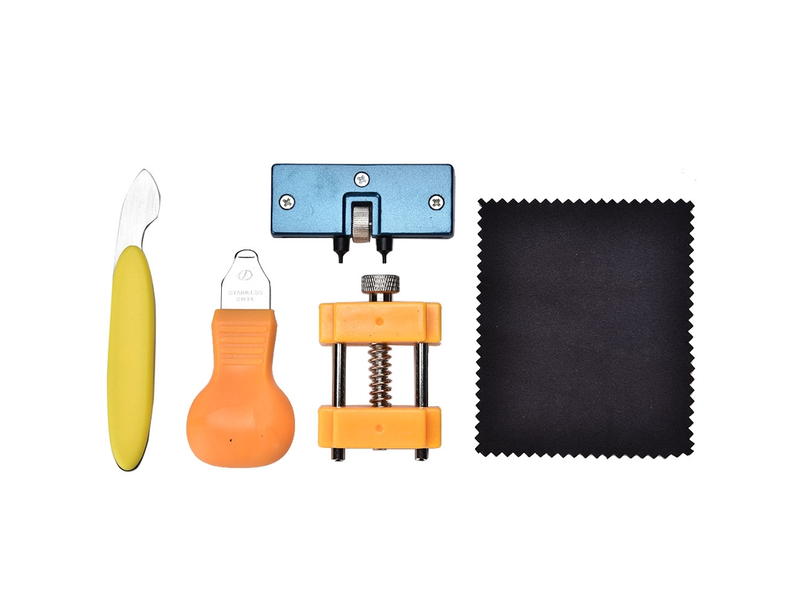 Kit De Ferramentas Para Reparo De Relógios: Abre Capas E Remove Pulseiras 5 Peças