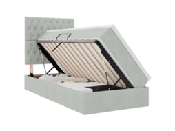 SYFAX™ Cama de Armazenamento Led com Colchão Cinzento claro