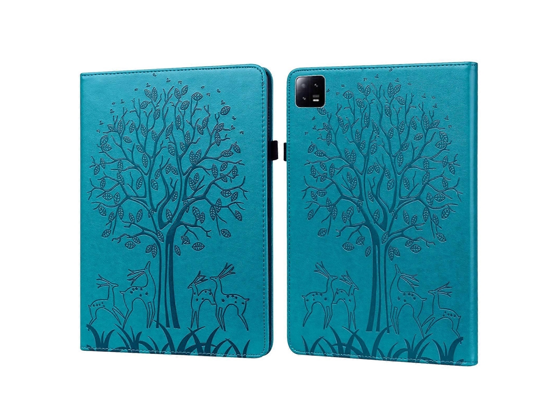 Capa de couro com padrão de árvore e veado Webake para tablet Xiaomi Pad 6 / Pad 6 Pro