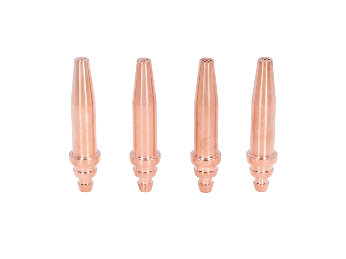 Kit De 4 Pontas De Corte Isobáricas Para Acetileno, Bicos De Cobre Para Soldadura A Gás, Consumíveis Para Maçarico G02