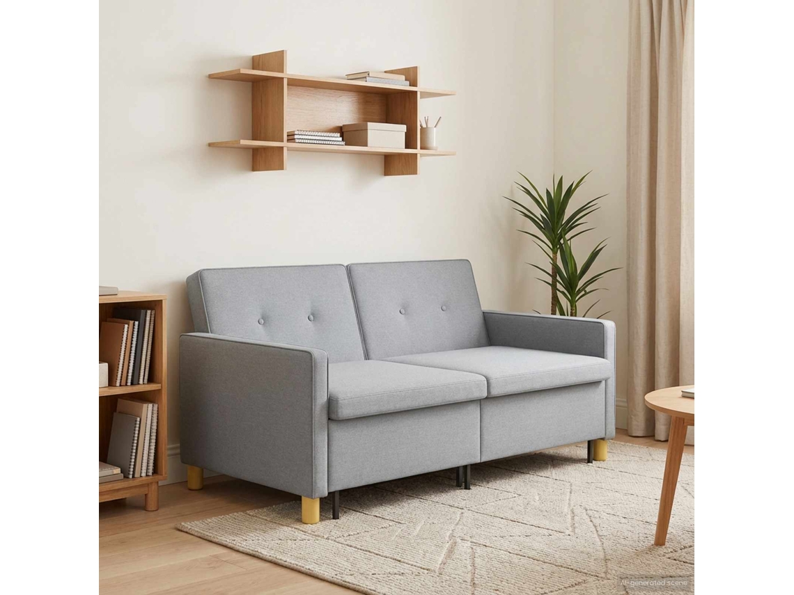 Vidaxl Sofá-cama Retrátil Cinzento-claro 154 X 94,5 X 80,5 Cm