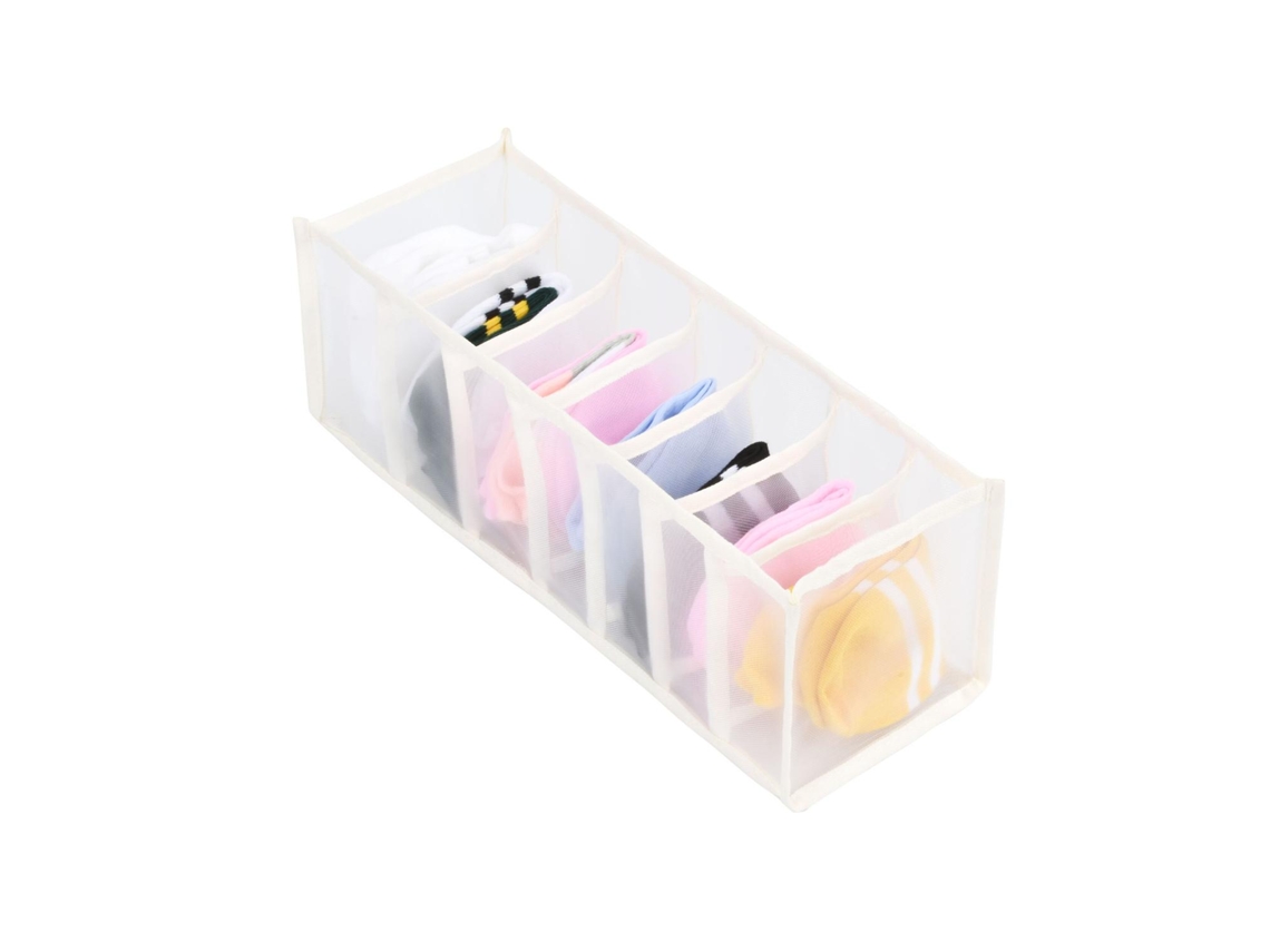 Organizador De Gaveta Com 7 Compartimentos - Branco