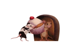 Adesivo de Parede Buraco de Rato Fofo para Casa e Cozinha 12x16.8cm | S/MARCA