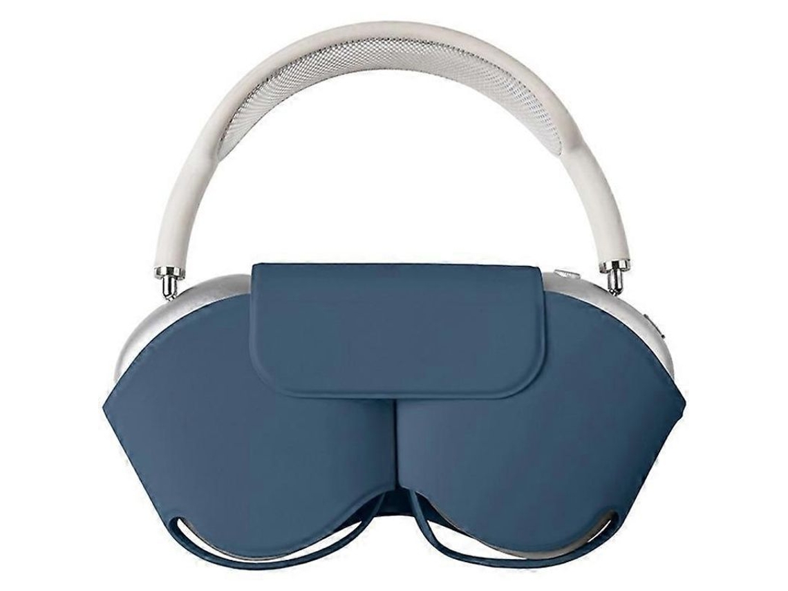 2026 capa Compatível com Airpods Max com Modo Sleep de Couro Pu Azul