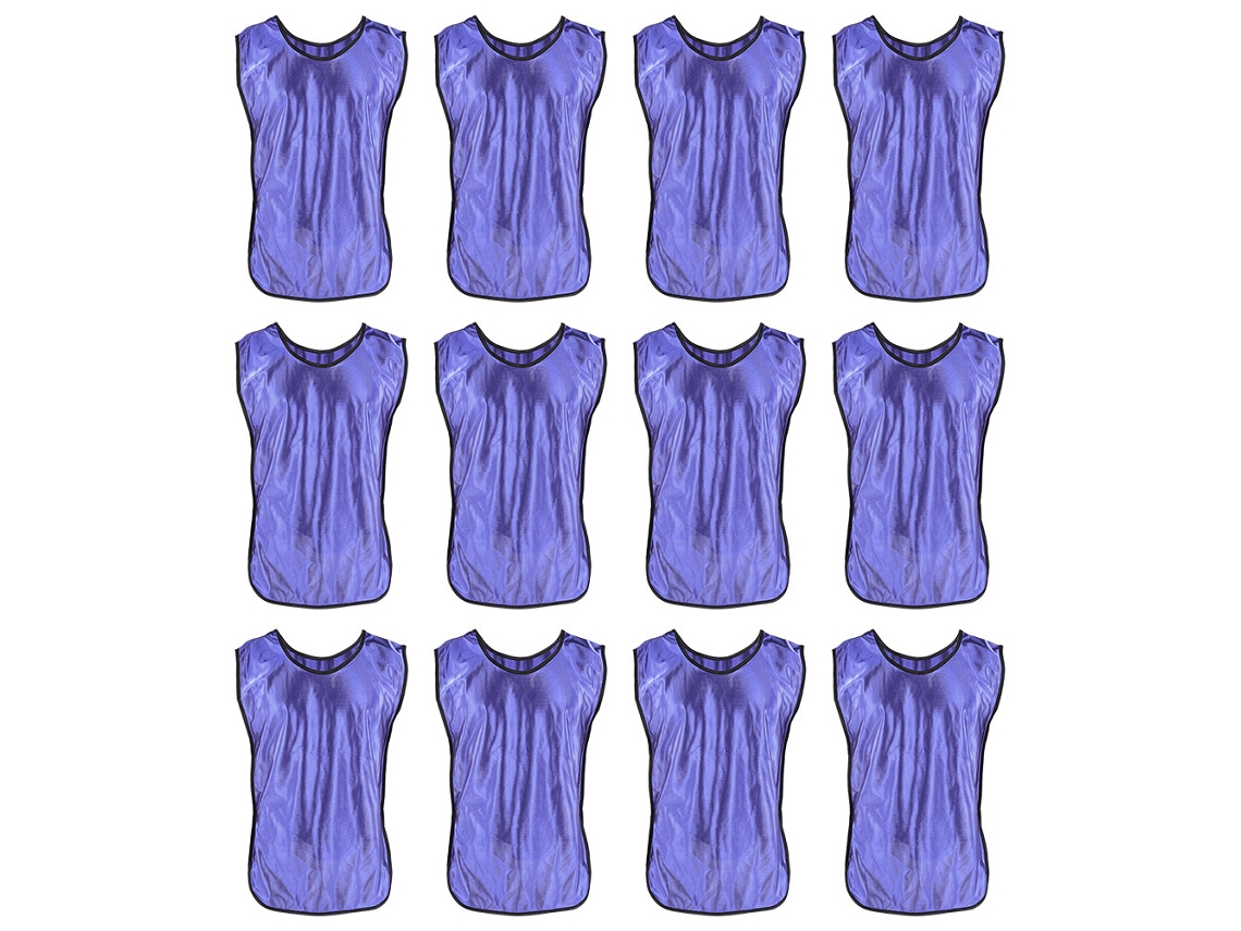 2026rebe-12 Unidades de Colete de Treinamento Adulto em Nylon Roxo para Futebol, Basquete e Fitness, Tamanho Único