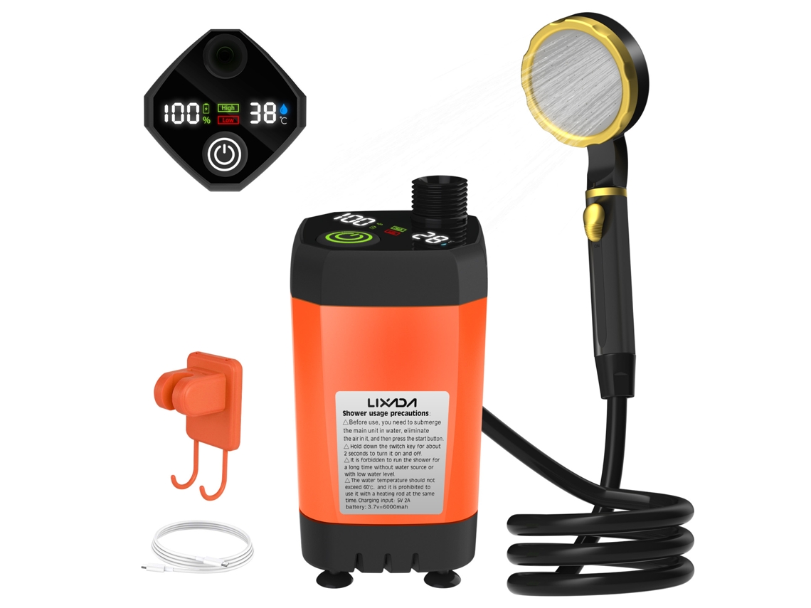 Chuveiro de Camping com Bomba e Tela Digital S/MARCA
