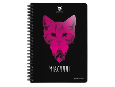 Caderno Apagável Reutilizável A5 Gato Caneta Whynote