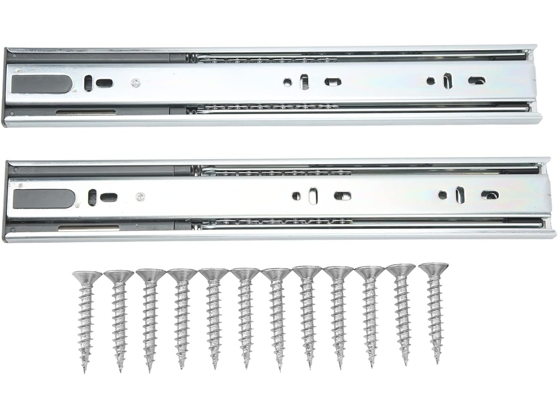 Corrediças De Gaveta Com Rolamentos Esferas 30cm 12pol, Ferramenta Para Trilhos De Armários Reforçados 30kg, Ferragens