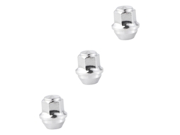 Conjunto De 3 Porcas Liga Leve 19mm E 31mm, Prateadas, Resistentes Ao Atrito, Compatíveis Com Os Parafusos Do Seu