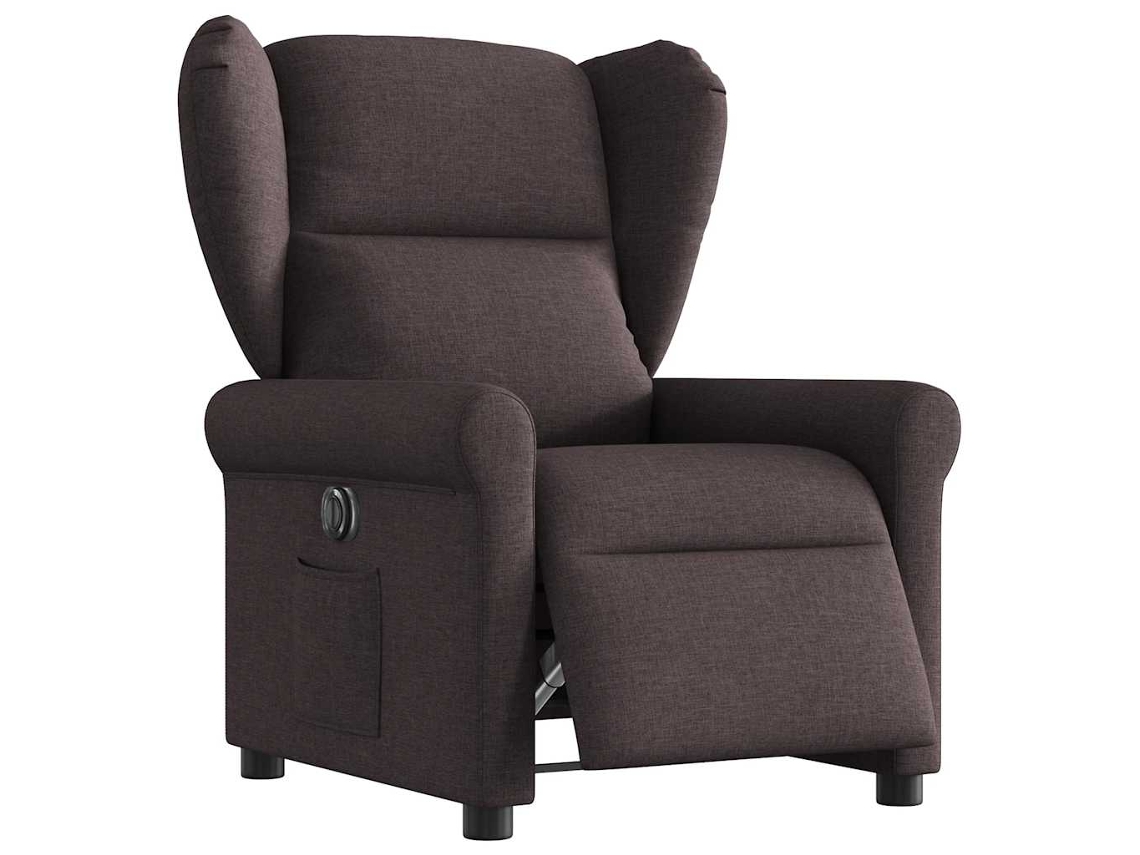 Electric Recliner Chair, Electric Recliner Chairs Vidaxl Marrom Tecido