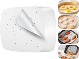Lurelia Papel Para Air Fryer, 200 Folhas, Quadrado, 21,5 Cm