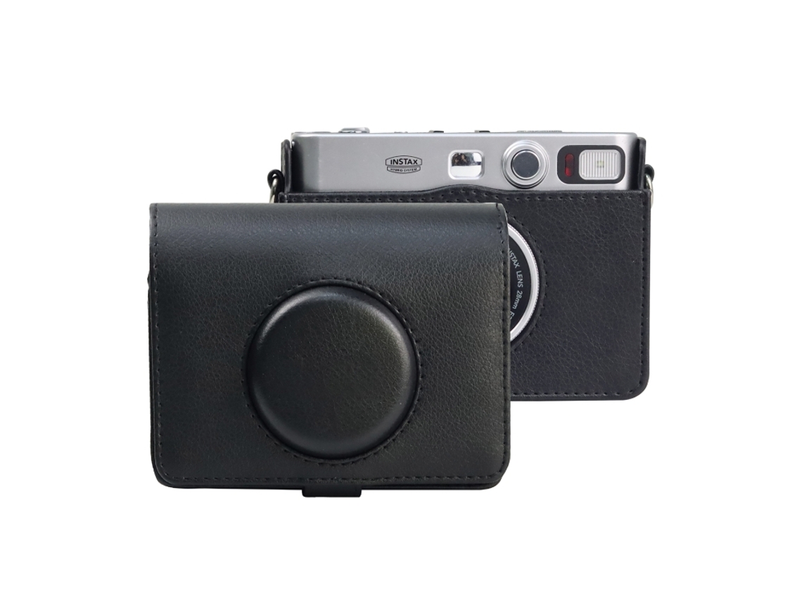 Bolsa De Couro Pu Retrô Para Câmera De Corpo Inteiro Com Alça Para Fujifilm Instax Mini Evo Brilvibera