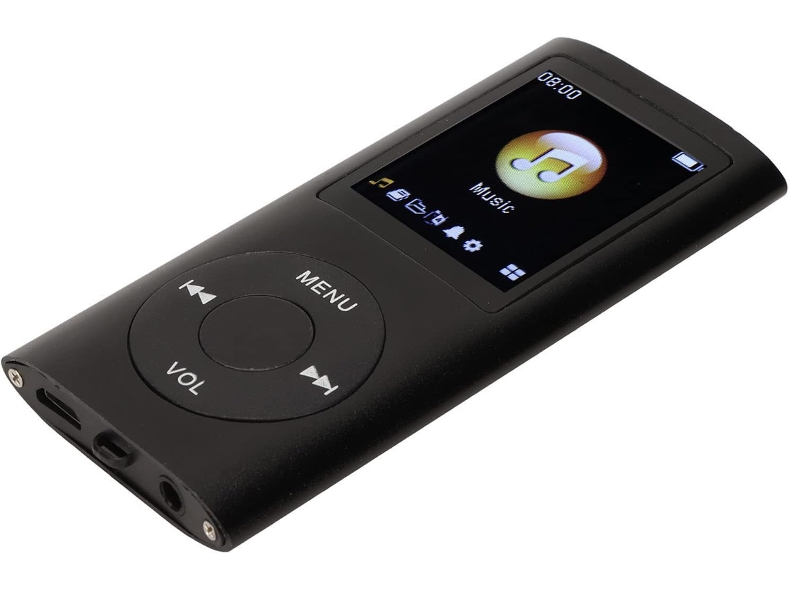 Lecteur Mp3 Mp4 Écran Bluetooth Pouces Portable Alliage D'aluminium, 1, 8 Avec Lecture Pour Âgées, (preto)