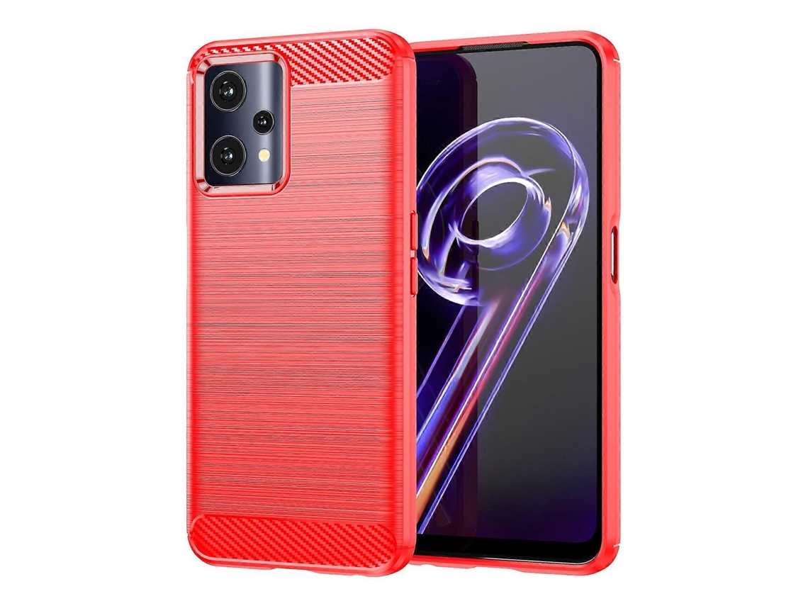 Capa De Celular De Fibra De Carbono Tpu Com Textura Escovada Para Realme 9 5g
